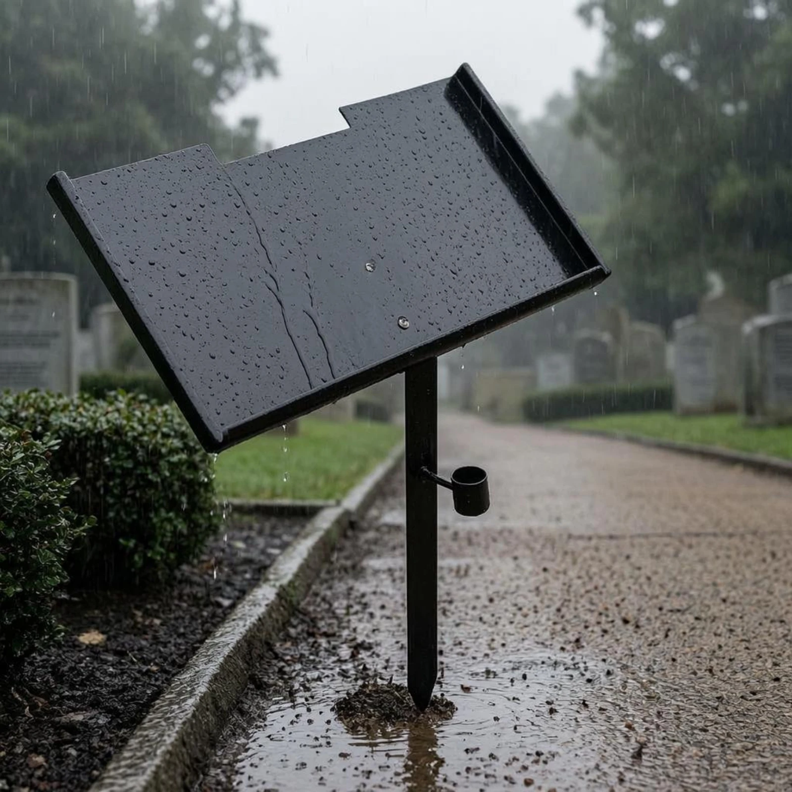Soporte para placa conmemorativa para gatos y perros con drenaje - imagen 4