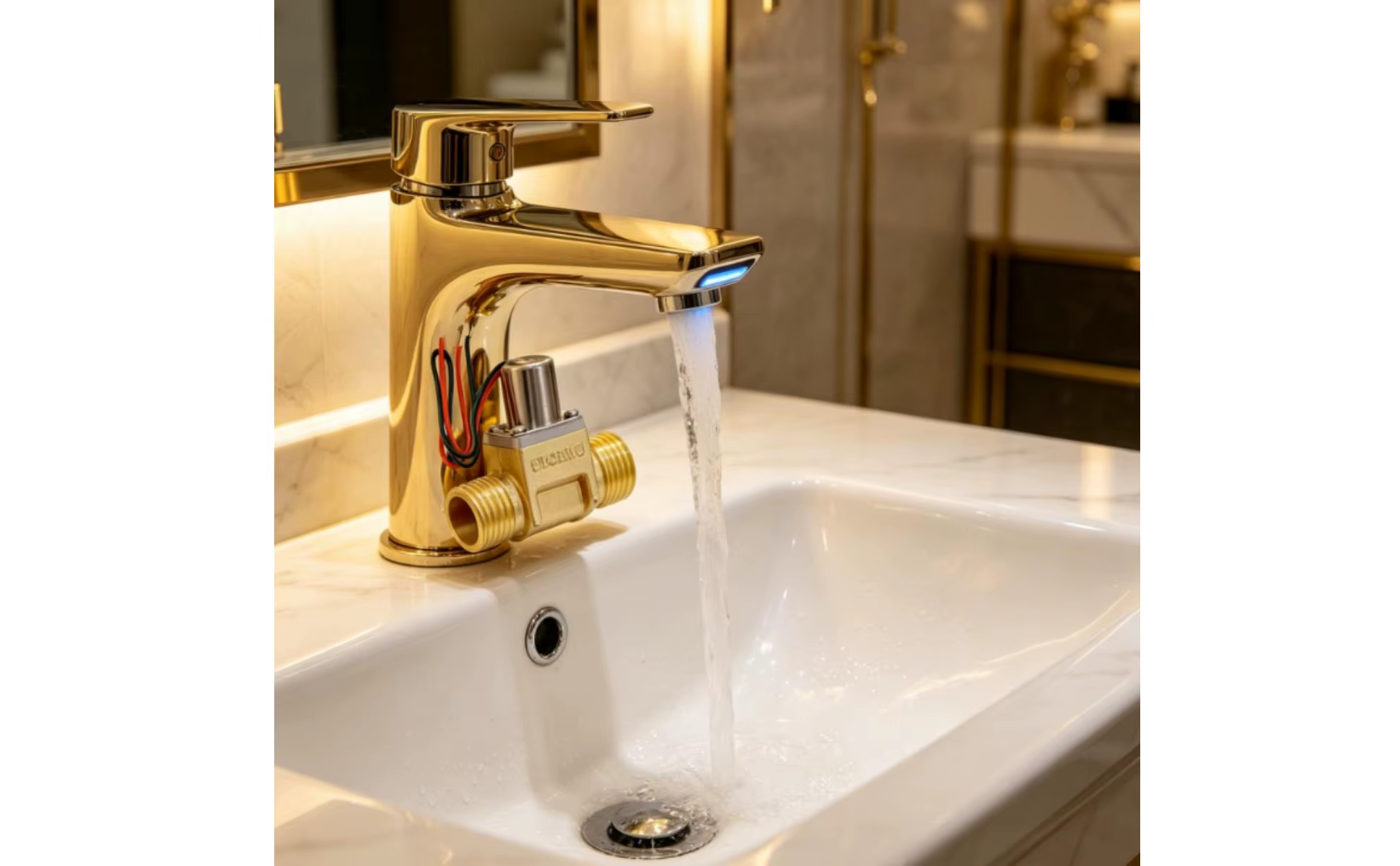 Válvula solenoide de latón para control automático de agua