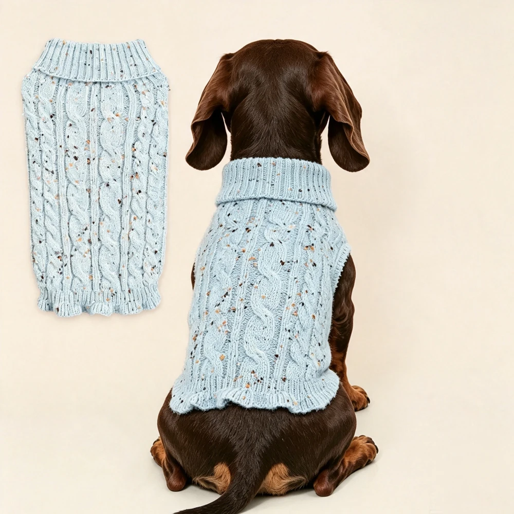Suéter cálido con purpurina para perro salchicha Dachshund - imagen 2