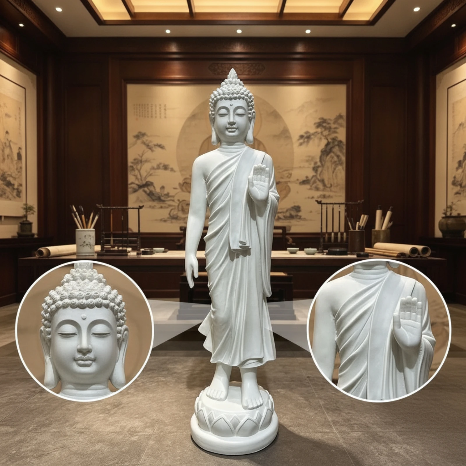 Figura decorativa de Buda en meditación para el hogar - imagen 3