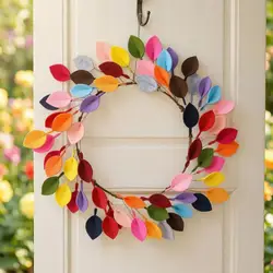 Guirnalda de Hojas Textiles para Decoración de Pared – Acción de Gracias