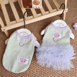 Ropa de verano sin mangas para perros York, vestido tul tutú
