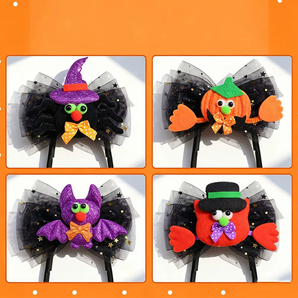 Lazos para el pelo de perro ajustables con calabazas y murciélagos - imagen 5
