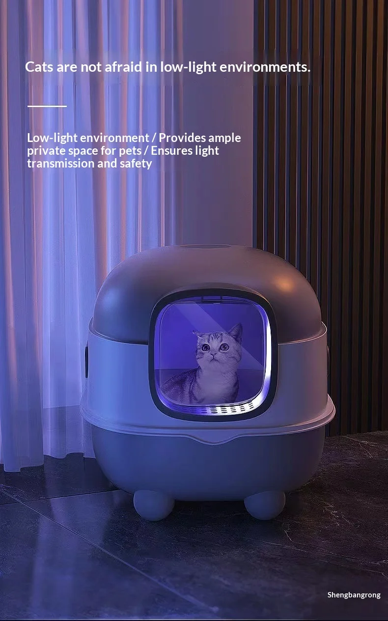 Vista de la caja con sistema de acceso para el gato