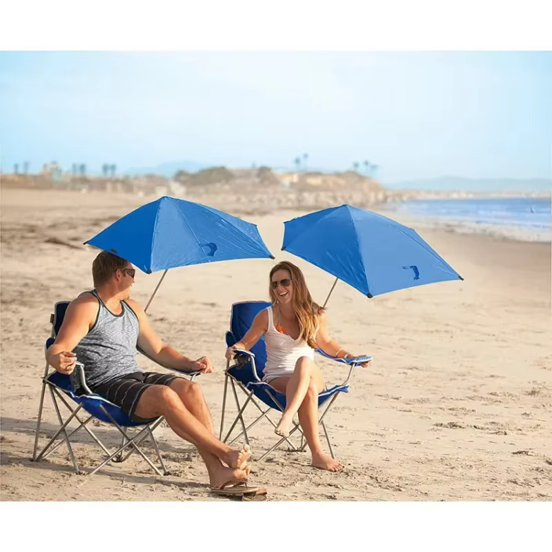 Silla playa plegable con sombrilla y bolsillo lateral gatos y perros - imagen 4