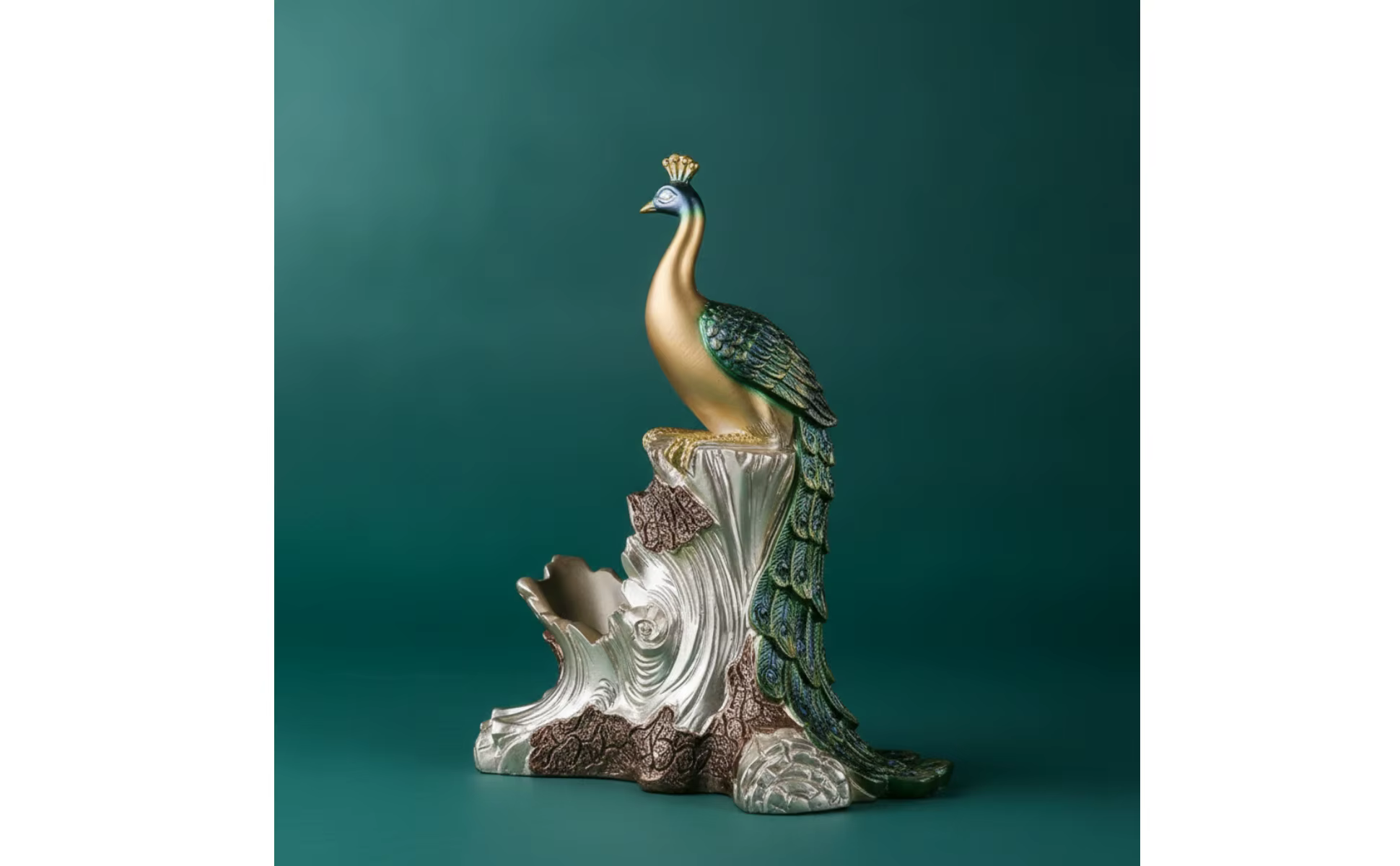 Soporte para vinos con forma de pavo real, estilo decorativo para comedor o bar