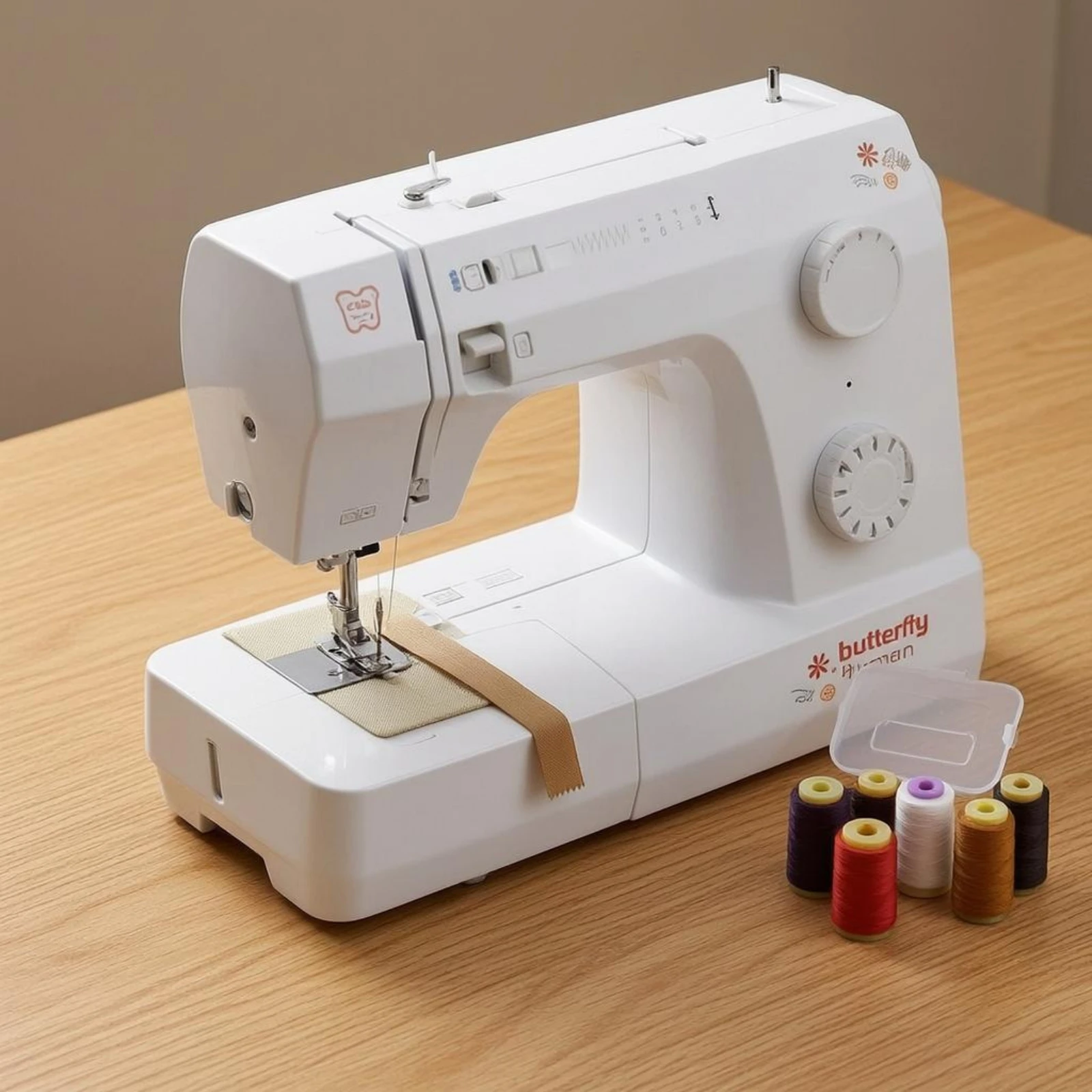 Máquina de coser eléctrica compacta de escritorio para hogar