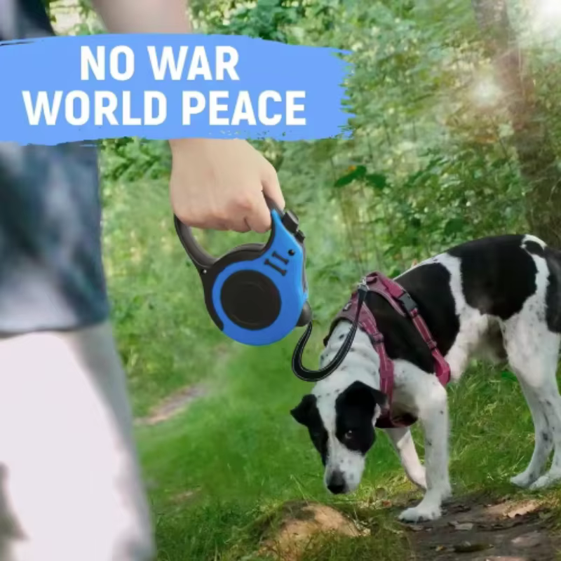 Correa retráctil 5m para perros y gatos – Nylon resistente - imagen 4