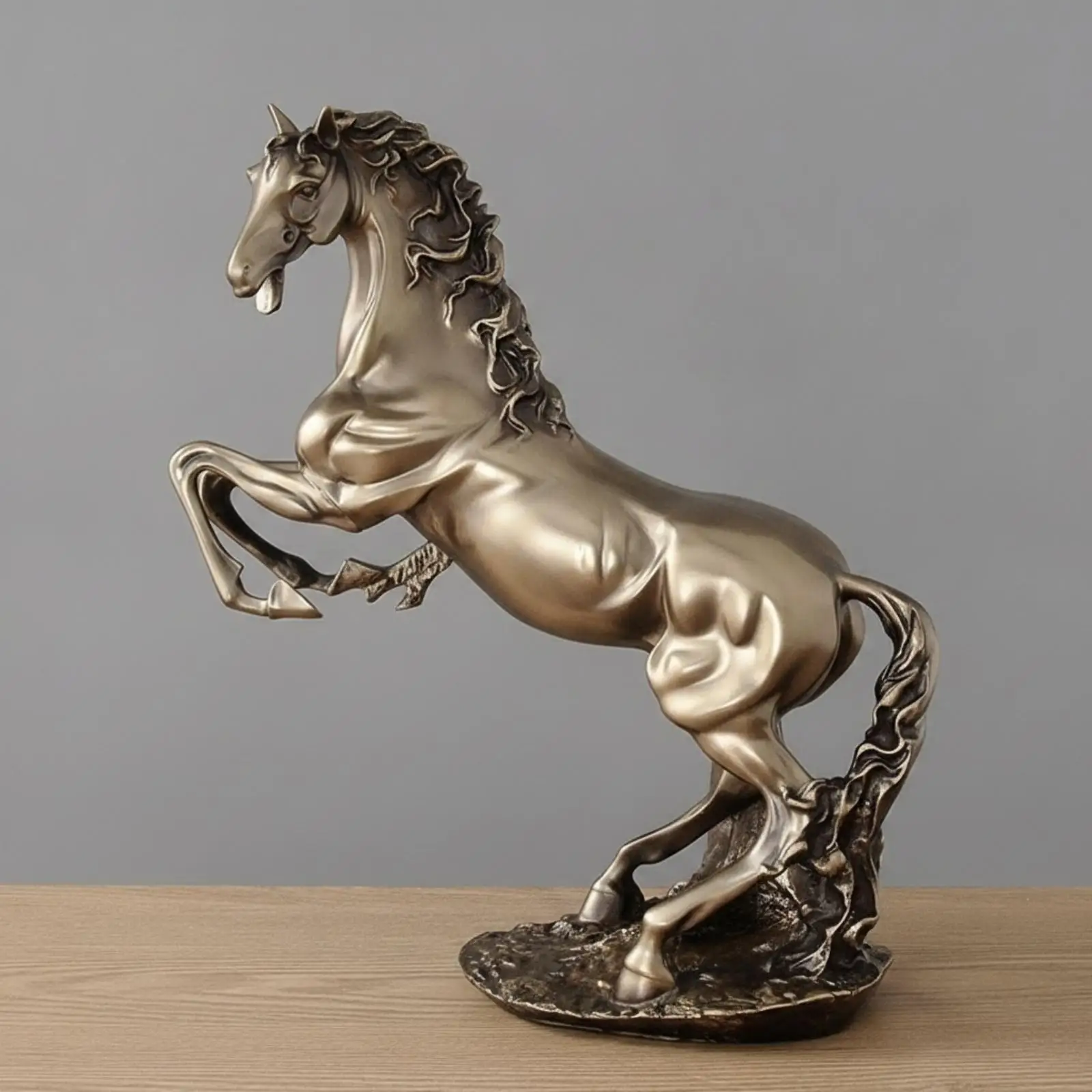 Estatua de Caballo en Bronce Fundido en Frío – Adorno Decorativo para Hogar - imagen 2