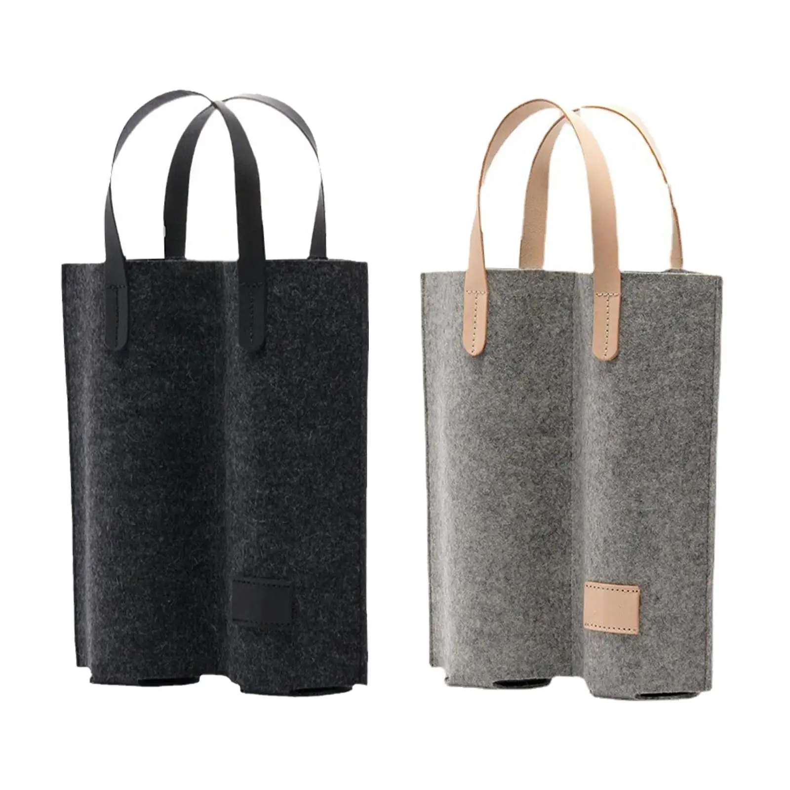 Bolsa de fieltro para vino con asa portátil resistente y reutilizable - imagen 5