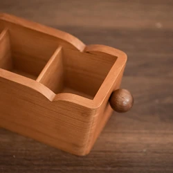 Organizador de Madera para Escritorio – Cajón Compacto con Compartimentos