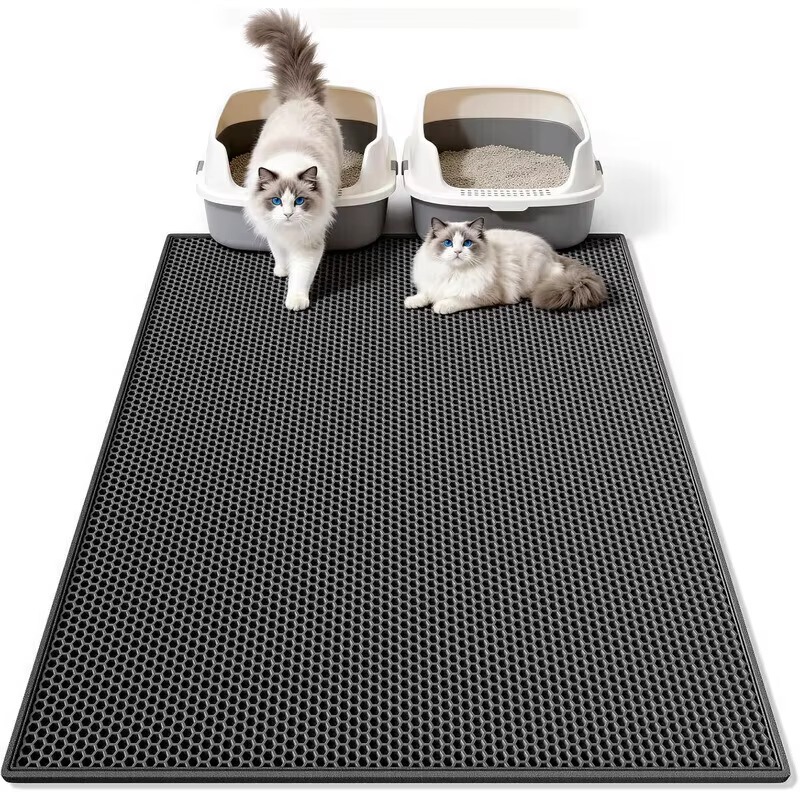 Alfombrilla antideslizante para arenero de gato, EVA doble capa - imagen 5