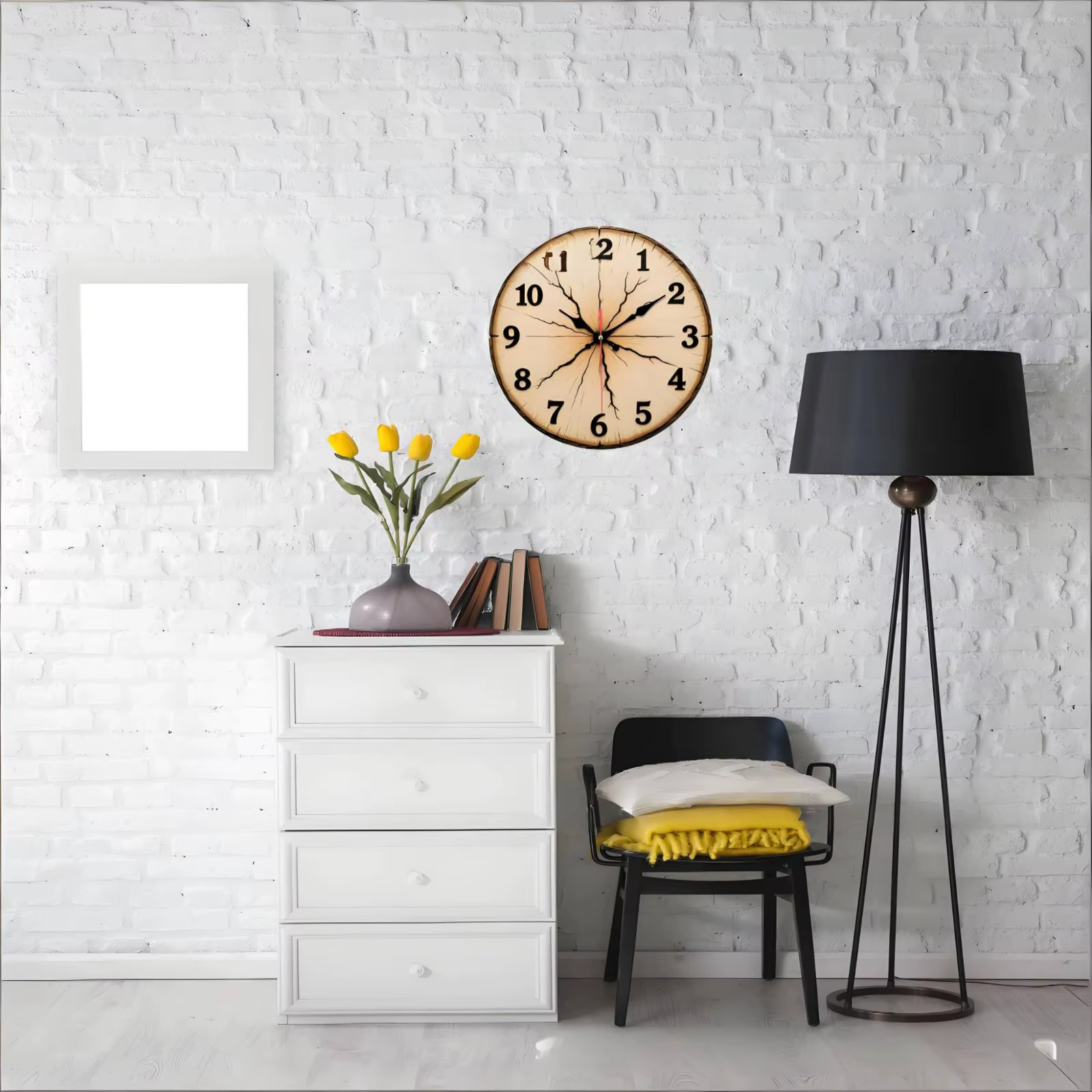 Reloj de pared de gato sin tictac – Decoración retro - imagen 4