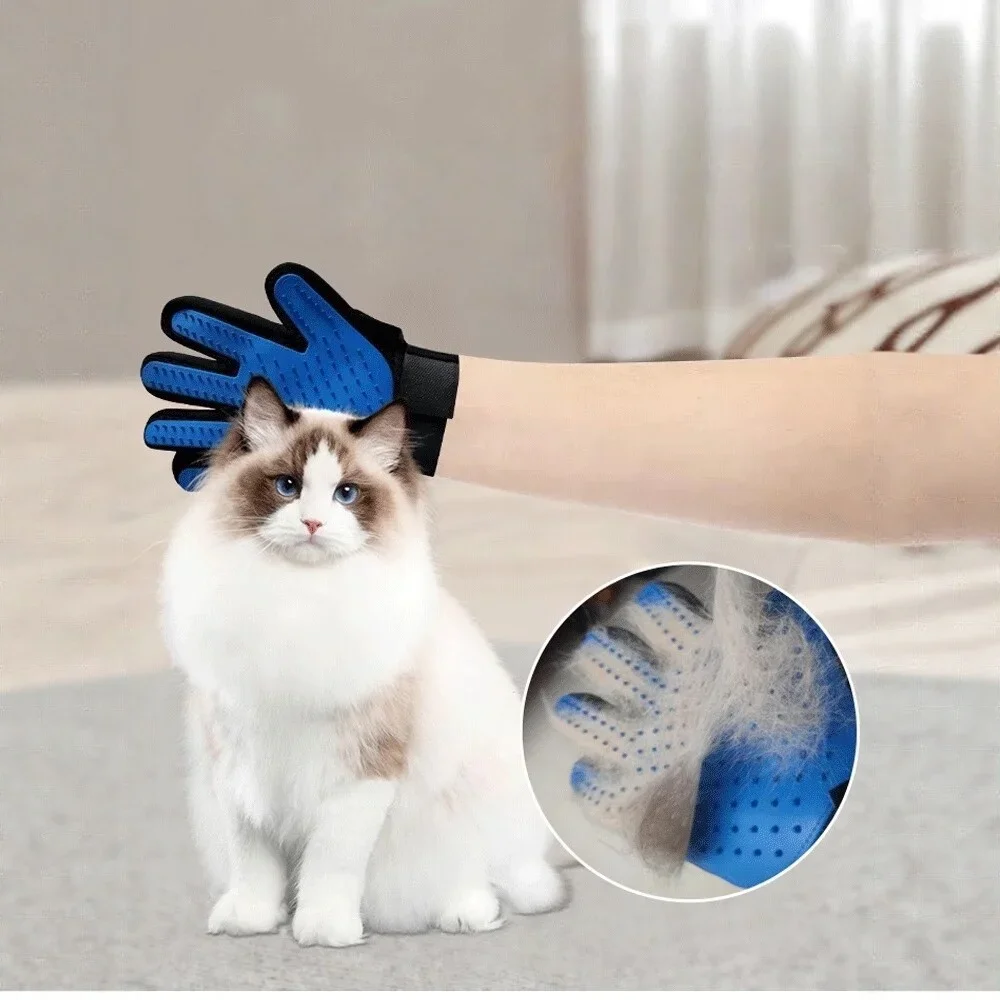 Guante cepillo de silicona suave para quitar pelo en gatos y perros - imagen 4