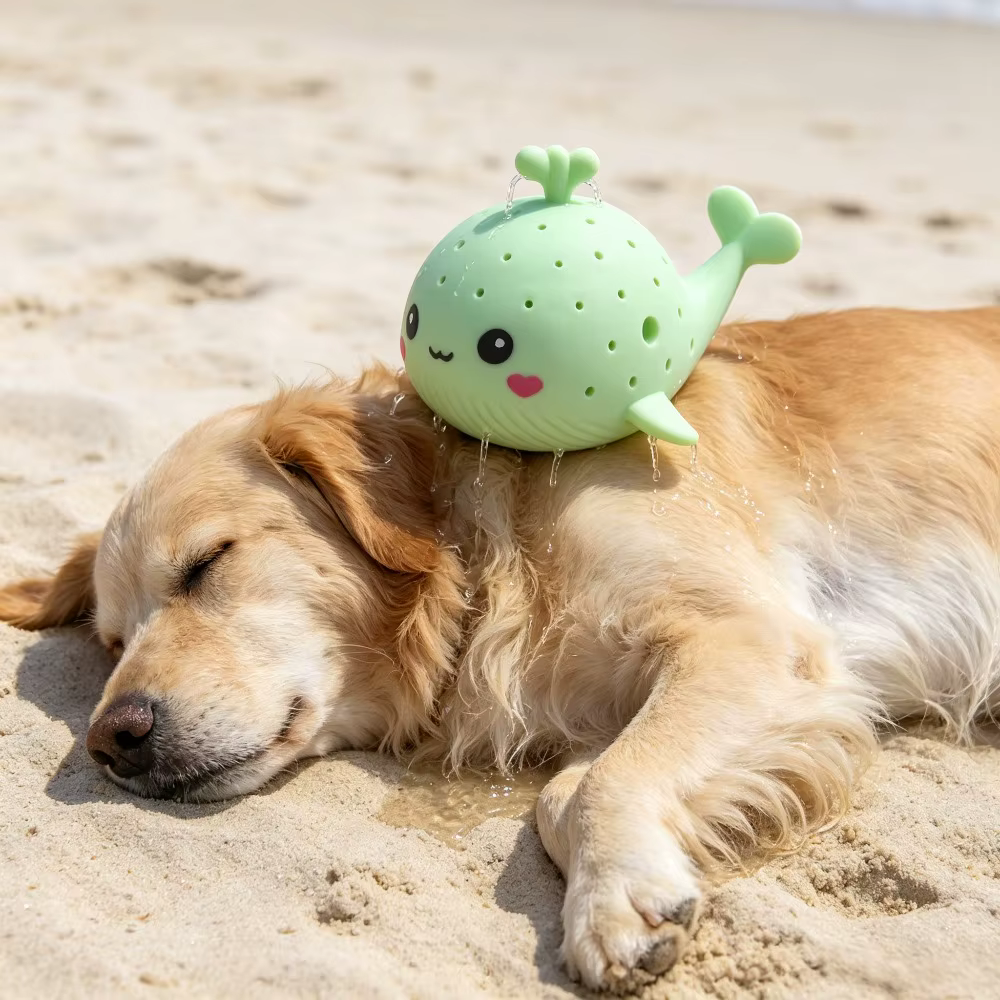 Ballena absorbente para refrescar mascotas en verano