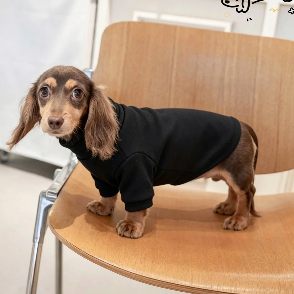 Abrigo polar de cuello alto para perros salchicha mini en invierno - imagen 5