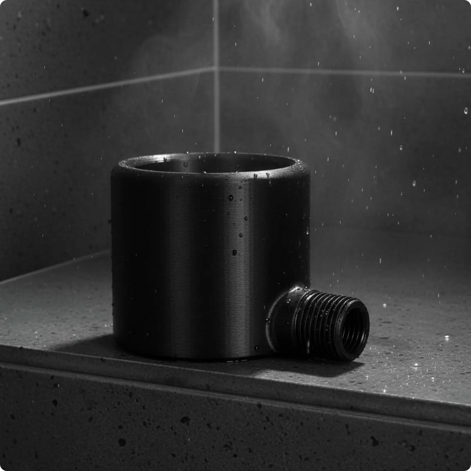 Cabezal de Ducha Minimalista para Hombre – Rociador de Baño Negro - imagen 5