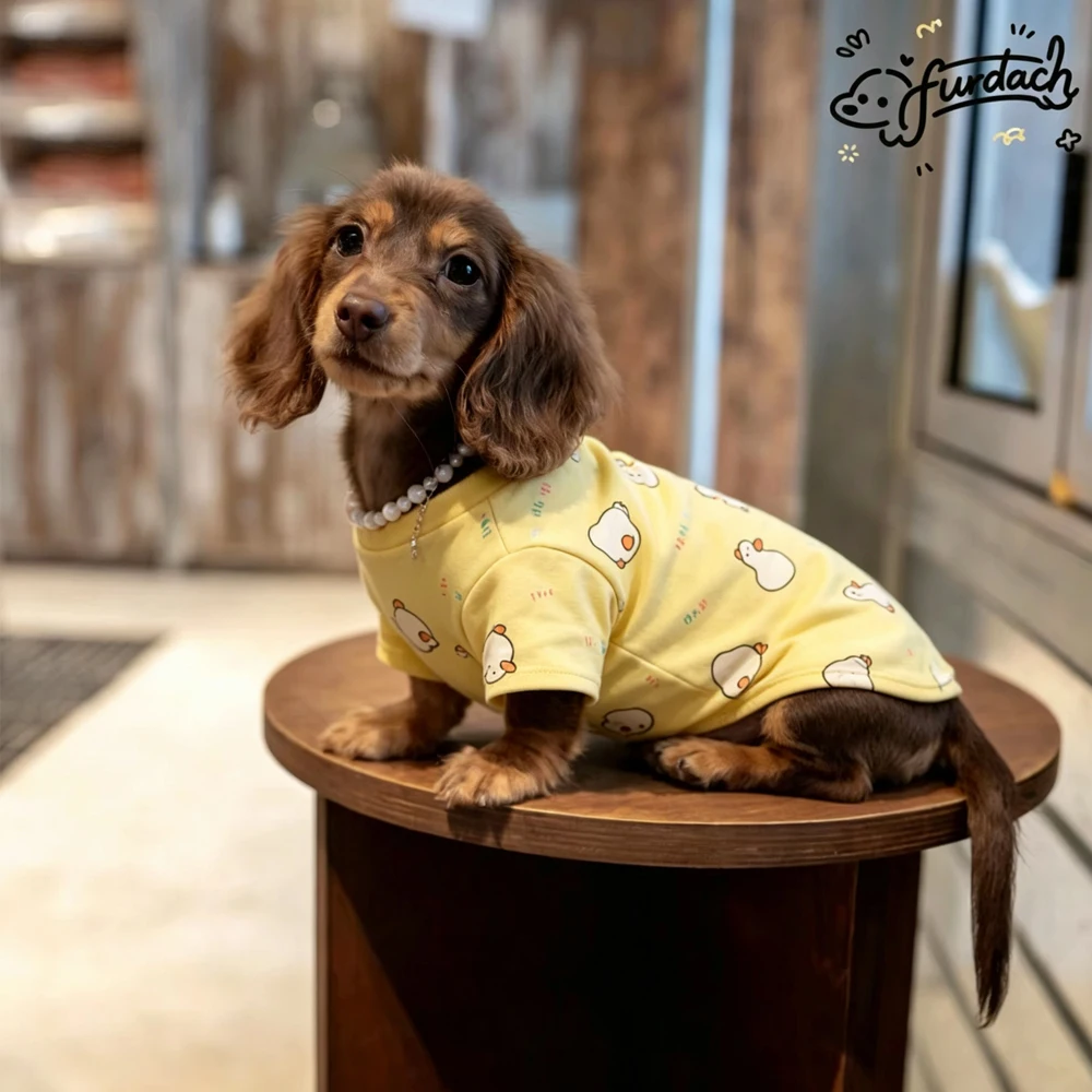 Abrigo algodón suave para perro salchicha Dachshund, manga larga pato - imagen 3