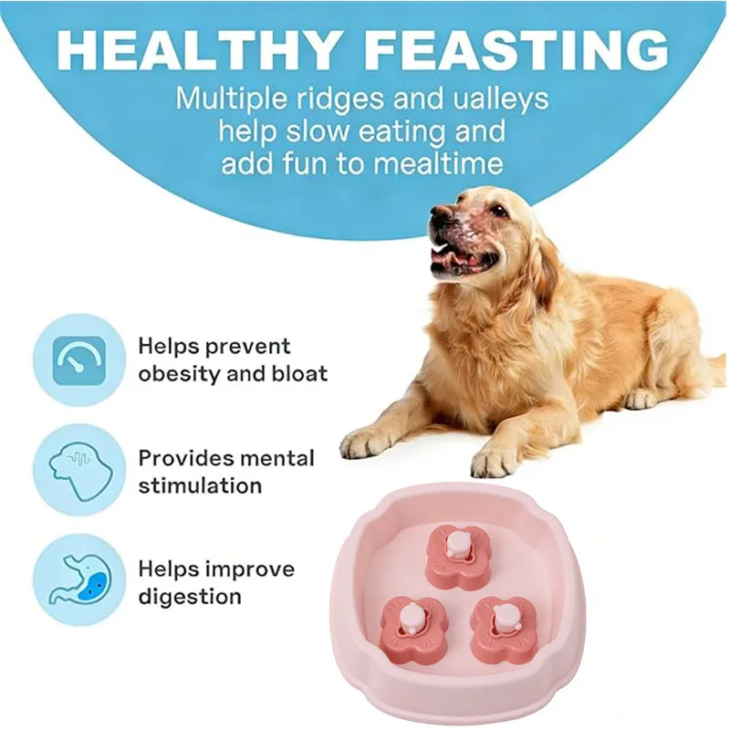 Tazón anti-vuelco para gatos y perros – Alimentación lenta giratoria - imagen 3
