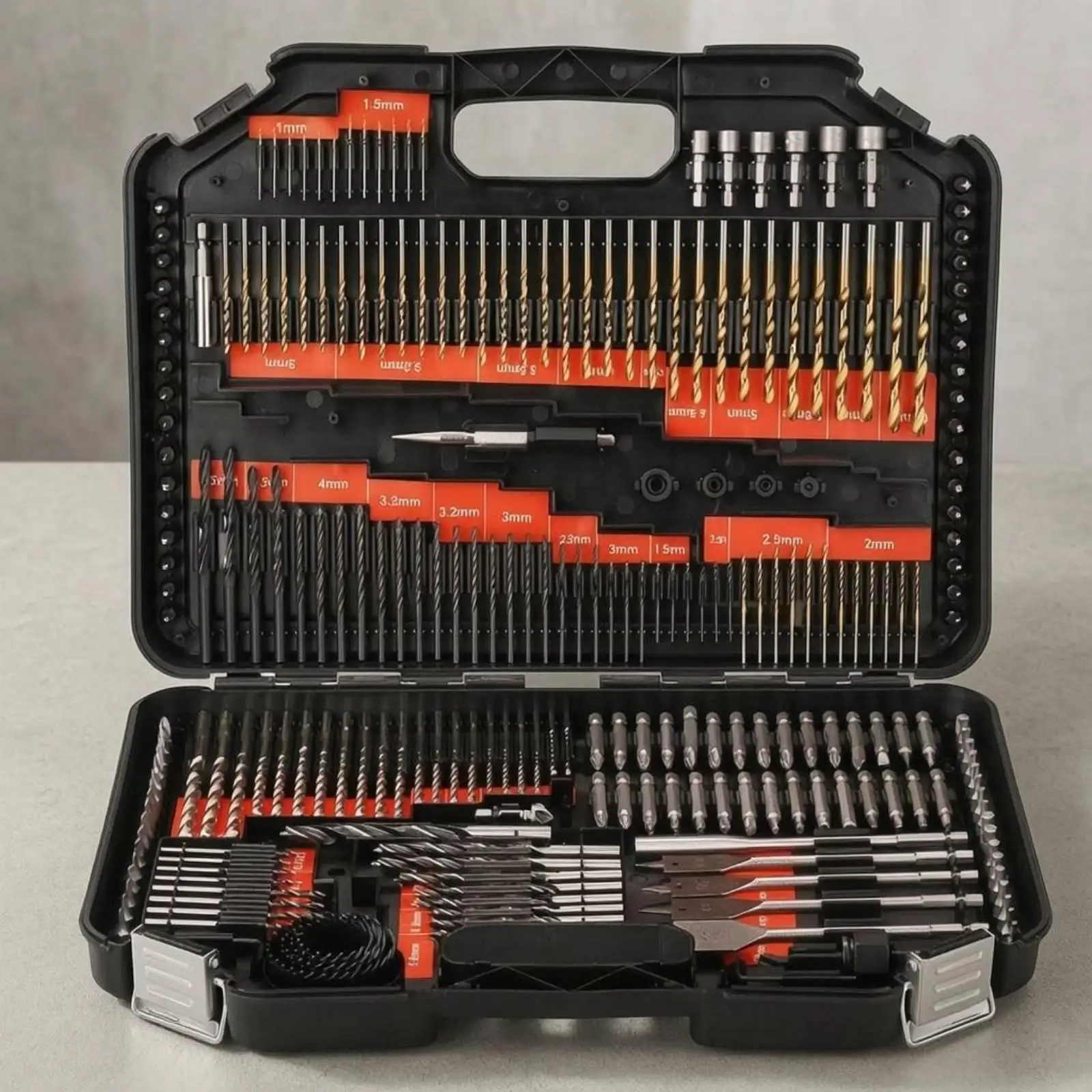Estuche cerrado mostrando el diseño compacto y resistente para almacenamiento y transporte