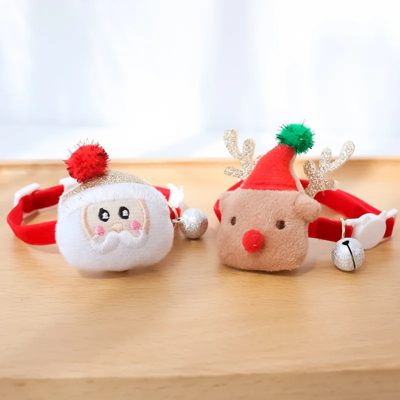 Collar de felpa navideño con cierre ajustable