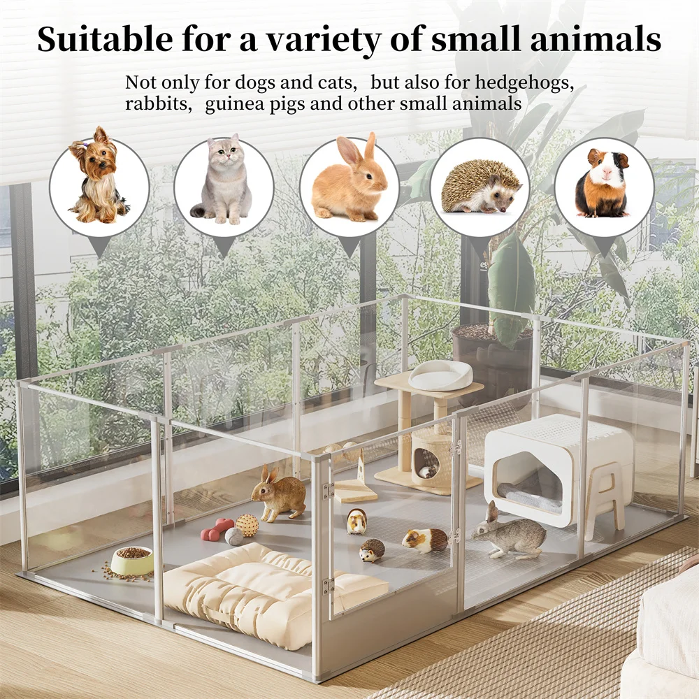 Corral acrílico extra grande para perros – Jaula y zona de juegos - imagen 5