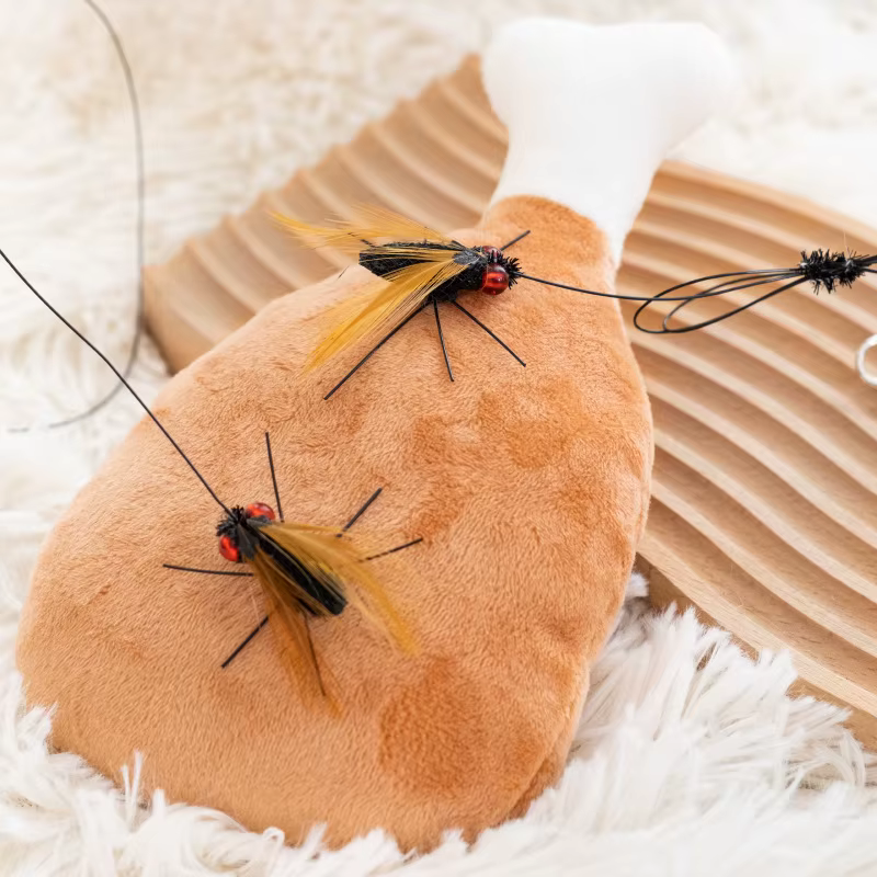 Varita interactiva con insectos para gatos – Juguete de entretenimiento - imagen 3
