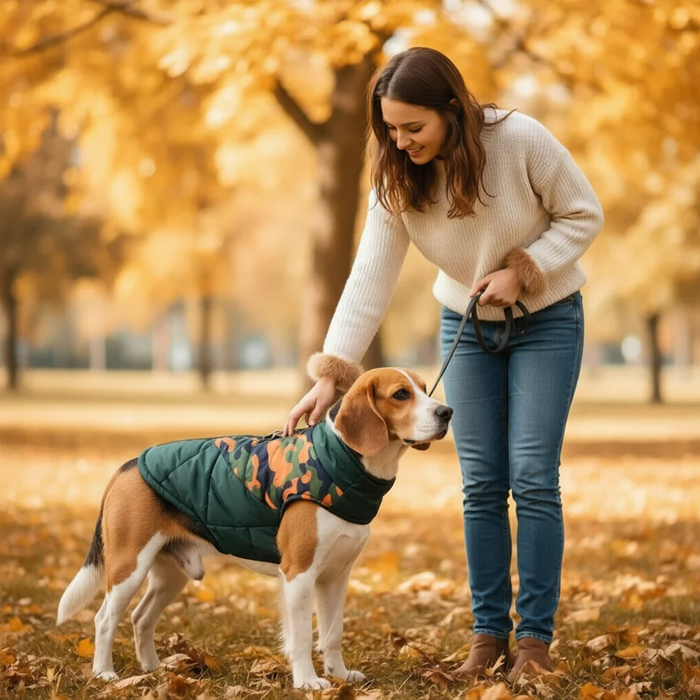 Chaqueta impermeable invierno camuflaje para perros Chihuahua Bulldog - imagen 5