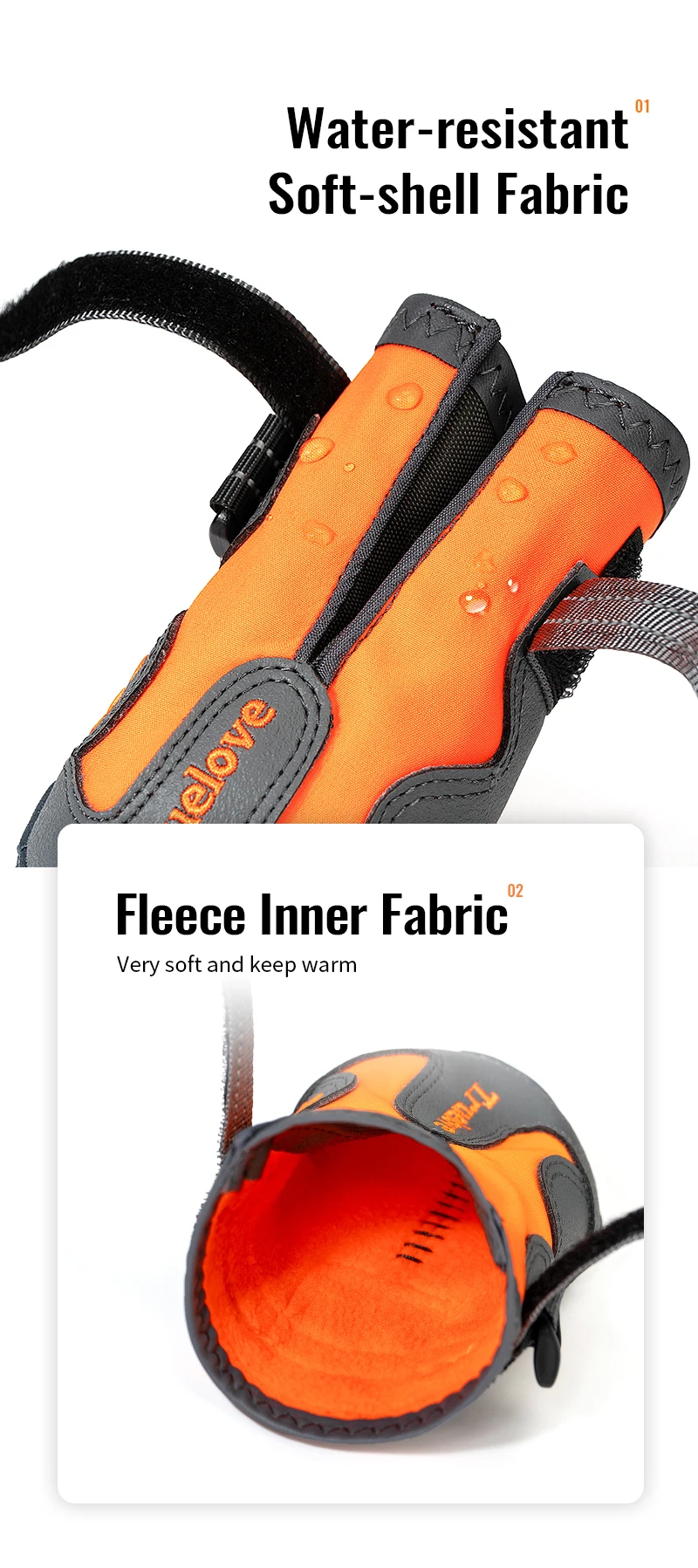 Botas impermeables para perro con forro polar