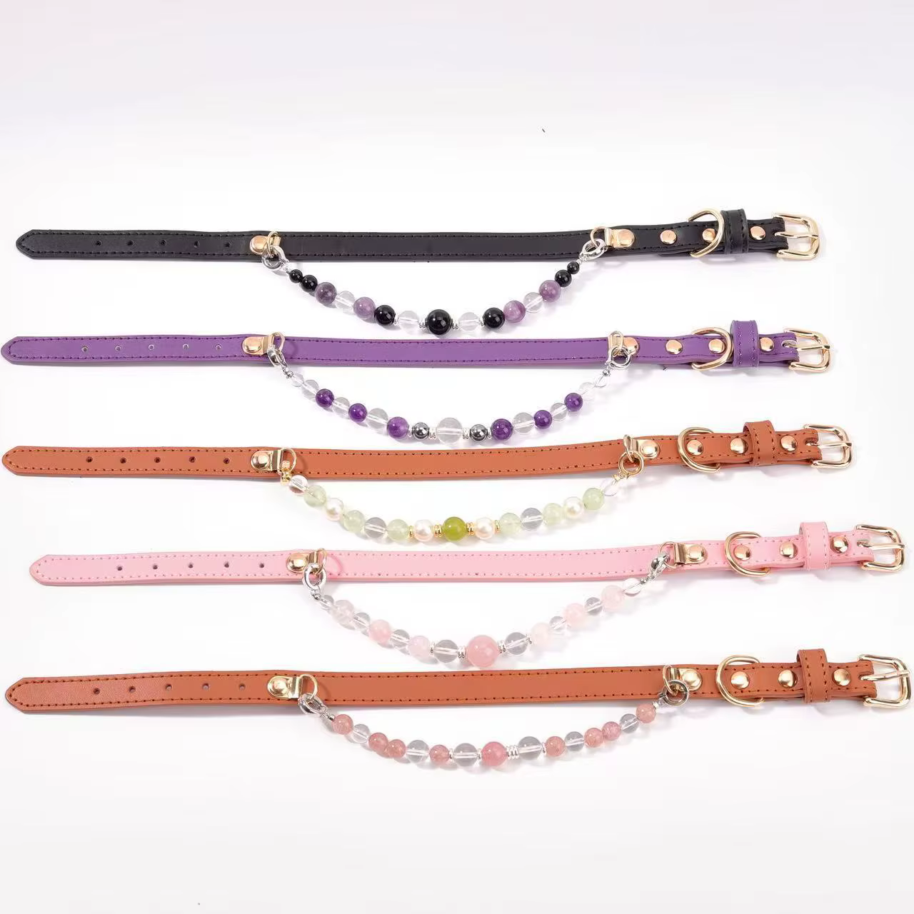 Collar de Cuarzo Natural Curativo para Perros y Gatos – Diseño Elegante - imagen 5