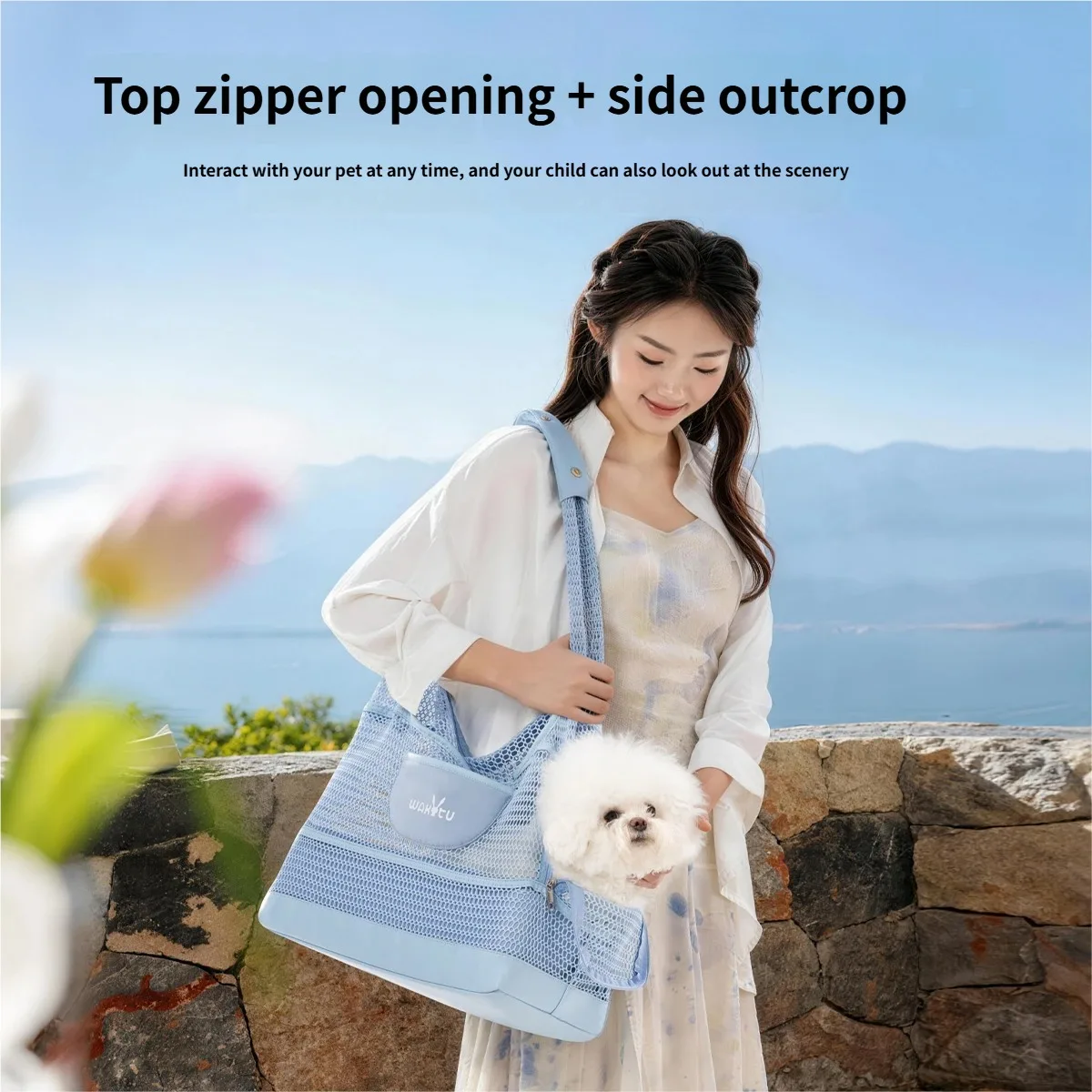 Bolsa de transporte transpirable para gatos y perros, verano - imagen 3