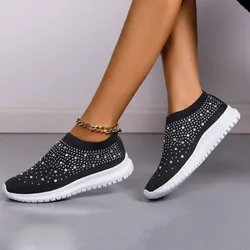 Zapatillas de malla transpirables mujer, planas antideslizantes cómodas