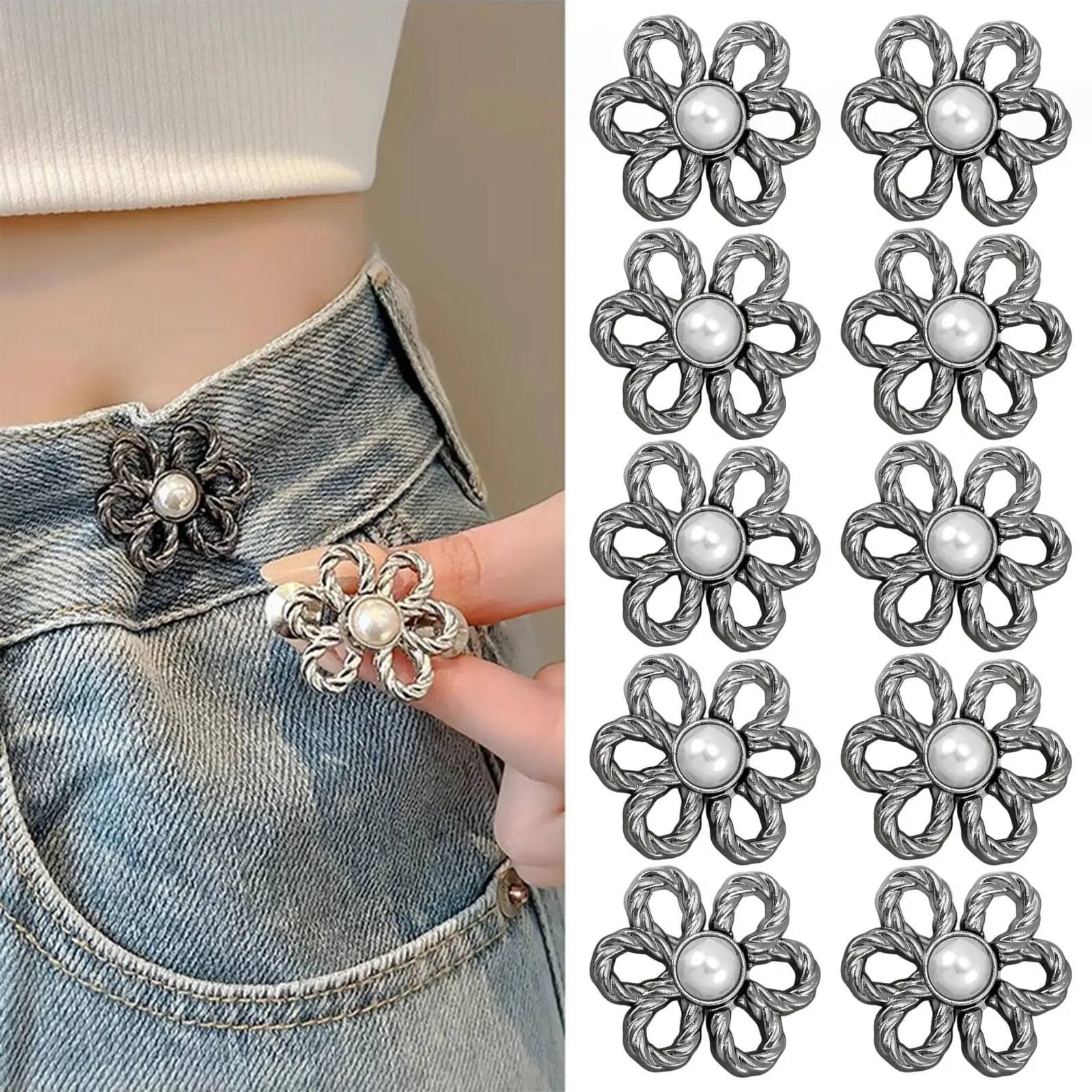Botones Ajustables Cintura Floral para Pantalones y Jeans - imagen 4
