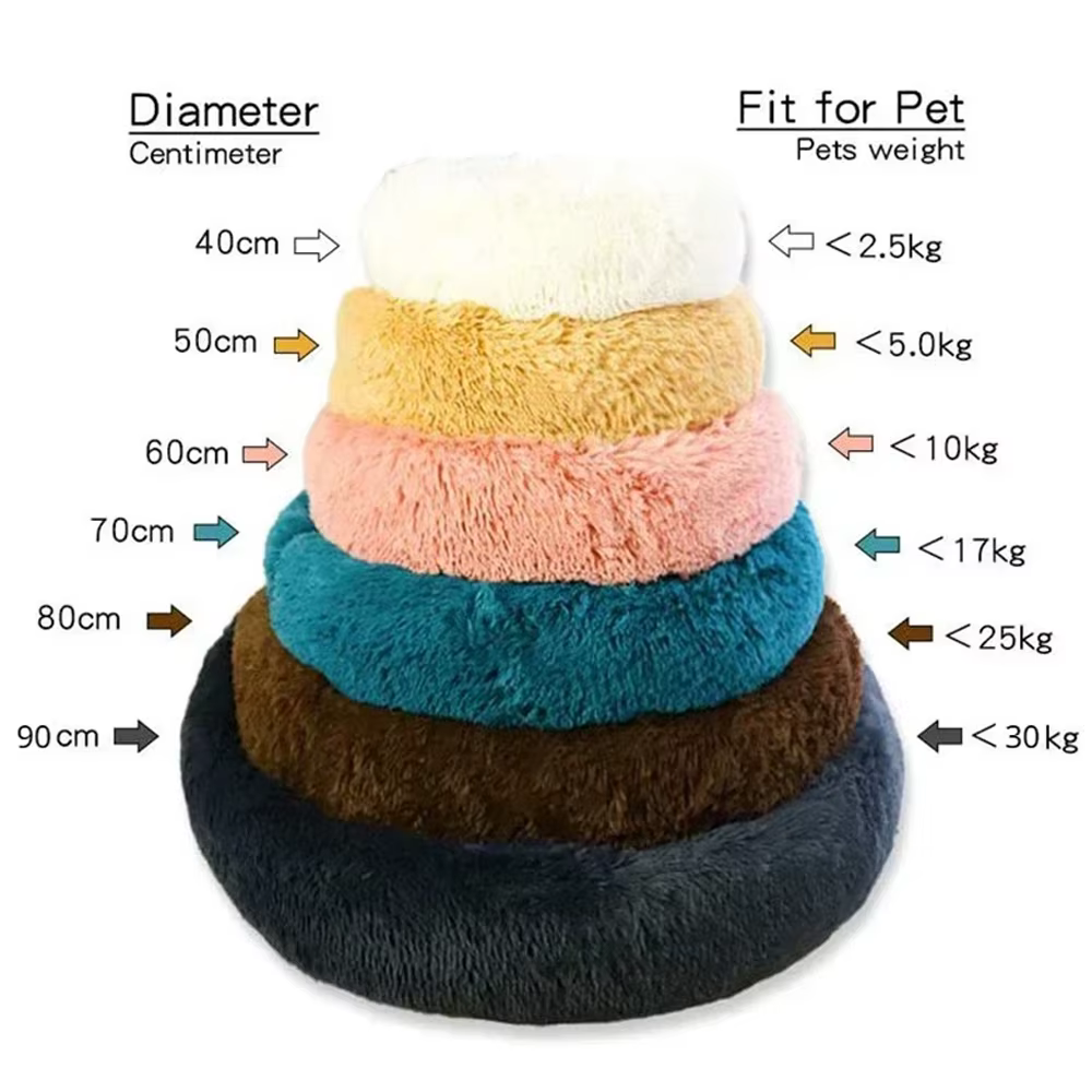 Cama redonda súper suave para gatos y perros grandes, nido cálido - imagen 4