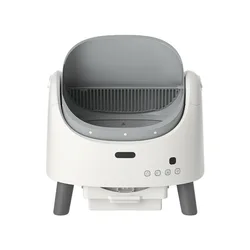 Arenero automático para gatos con tapa abierta anti-salpicaduras