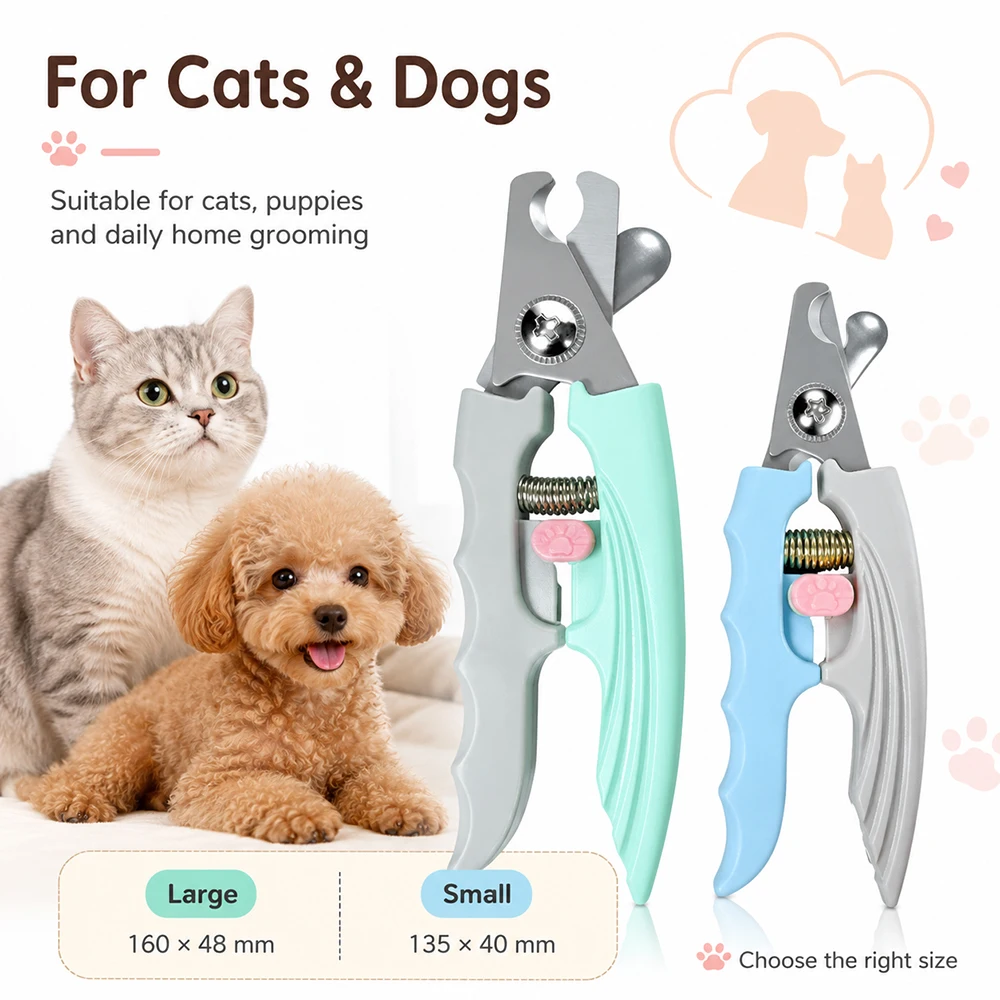 Cortauñas para gatos y perros con cuchilla inox y protector seguridad - imagen 5
