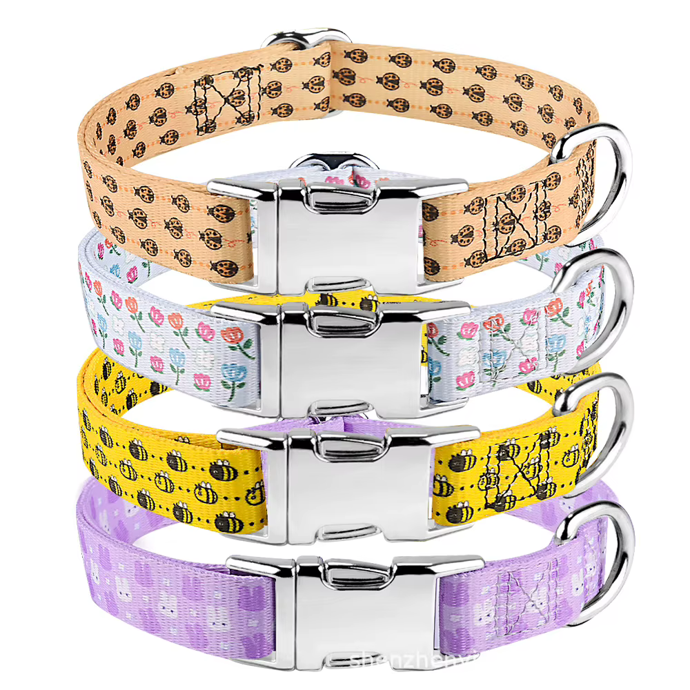 Collar estampado para perros y gatos, ajustable y antiescape - imagen 4