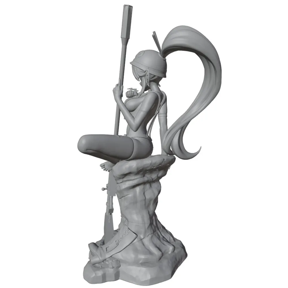 Figura de Guerrero Femenino en Resina – Kit DIY a Escala 1/24 - imagen 2