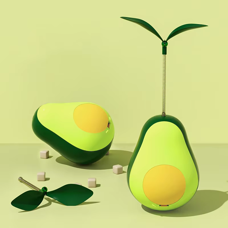Juguete interactivo para gatos bola aguacate con premios dispensador - imagen 3