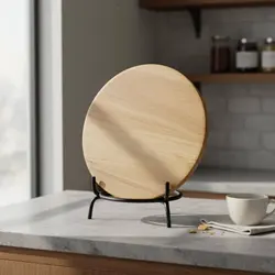 Soporte para tartas y postres retro con base de hierro y plato para servir