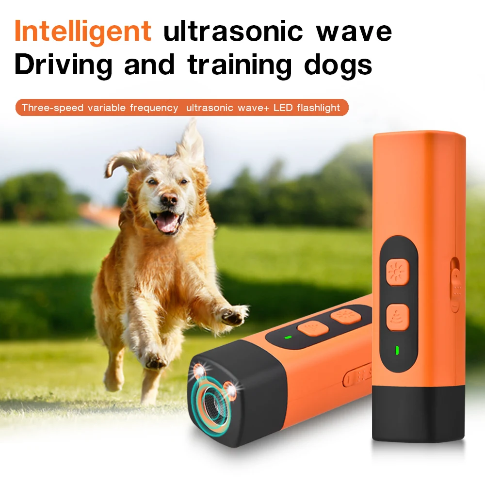 Repelente ultrasónico naranja con diseño compacto y ergonómico
