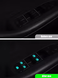 Pegatinas luminosas para botones de puertas del coche: visibilidad nocturna
