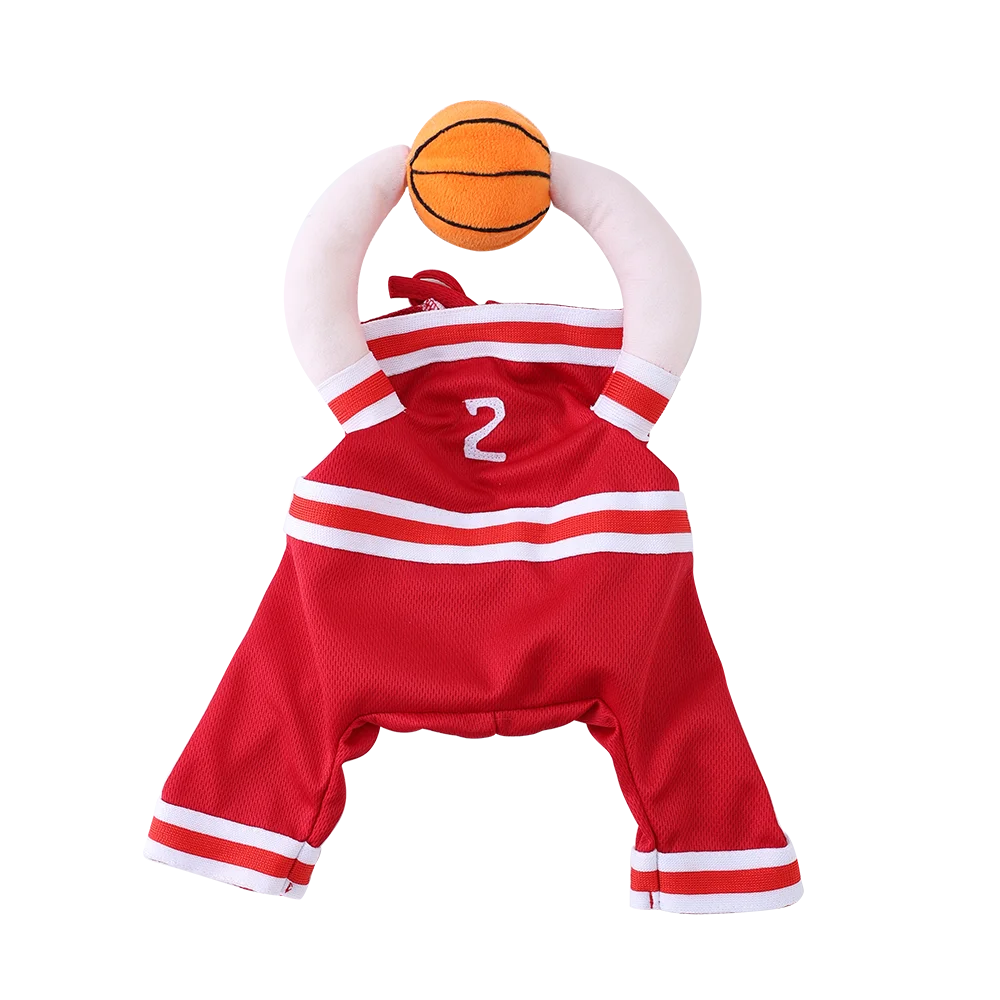 Beagle con disfraz de baloncesto