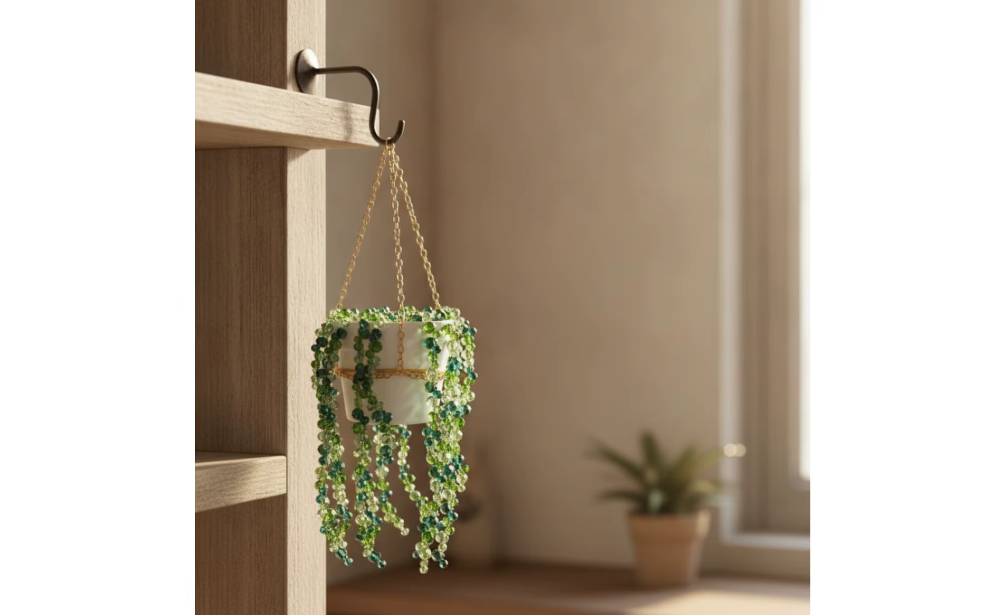 Vista general del ornamento colgante boho