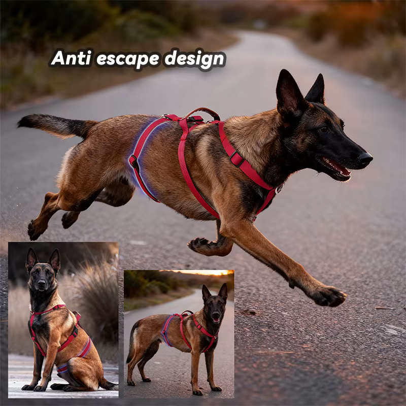 Arnés antitirones para perros grandes – Chaleco antiescape de nailon - imagen 2