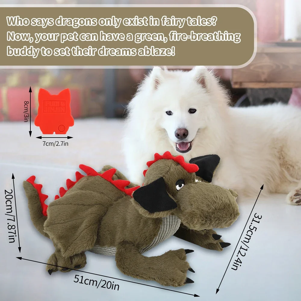 Juguete de Peluche en Forma de Dragón para Perros – Dulce - imagen 2