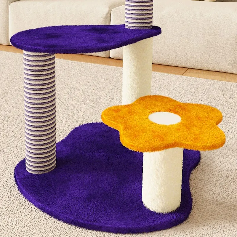 Rascador para gatos con torre de saltos y poste de sisal - imagen 5