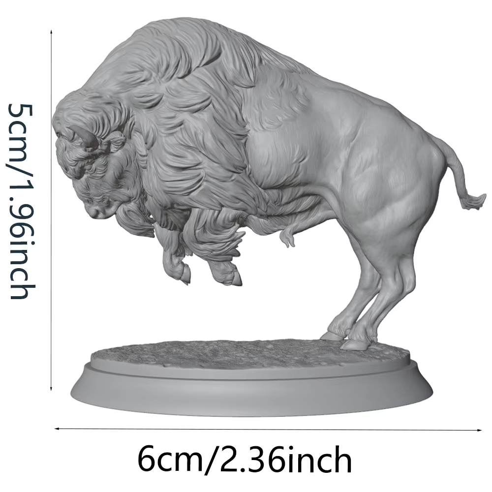 Figura Miniatura de Bisonte Norteamericano – Impresión en 3D