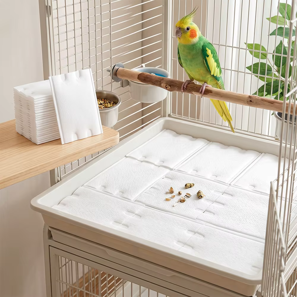 Forros desechables para jaulas de pájaros, almohadillas absorbentes - imagen 4