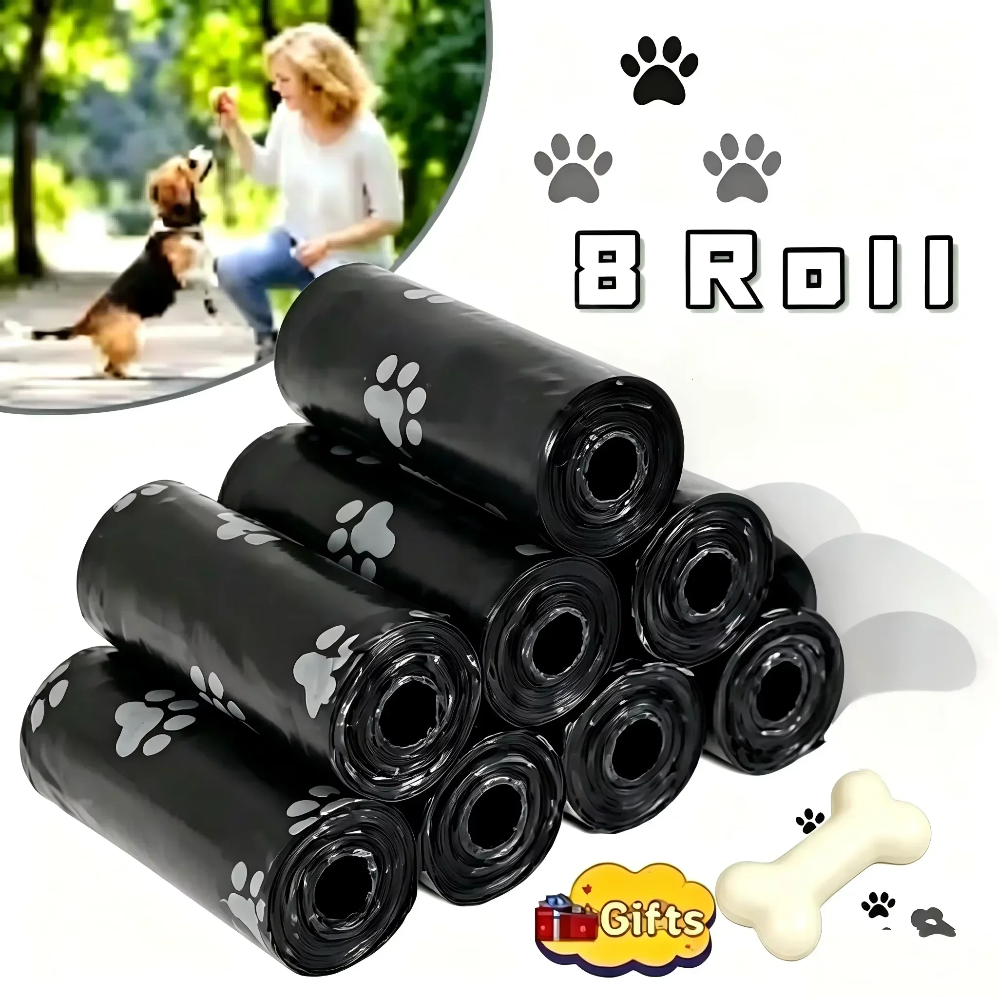 Dispensador bolsas perro con rollos extra resistentes para paseos - imagen 4